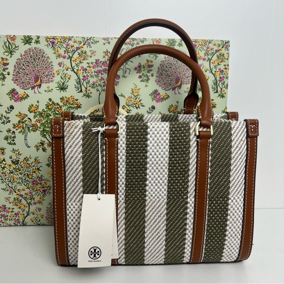 NWT Tory Burch Blake Striped Small Tote - Picture 11 of 13